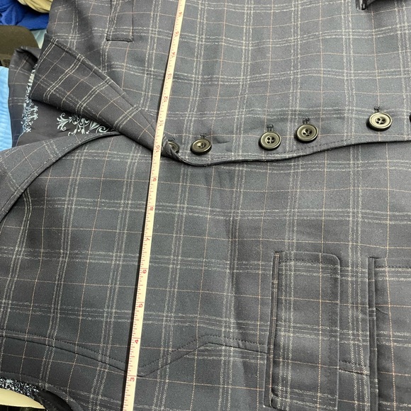 Diamond threads 3piece suit  coat 46r vest 24” chest pants men sz 40r - Picture 16 of 16